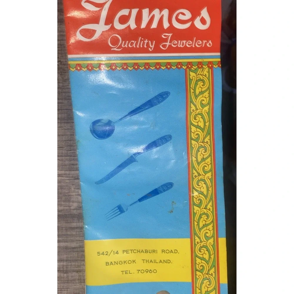 Vintage Lot of (34) James‎ Quality Jewelers Nickel/Bronze Dessert Flatware w/Box